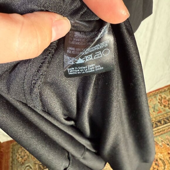 BHLDN Thorton Black Maxi Wrap Dress Sz 18 V-Neck Flutter Sleeve Gown Made In USA - Picture 7 of 15